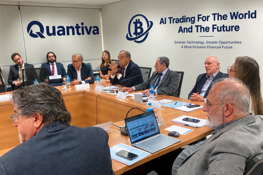 Quantiva executive board finalizing a global trader partnership